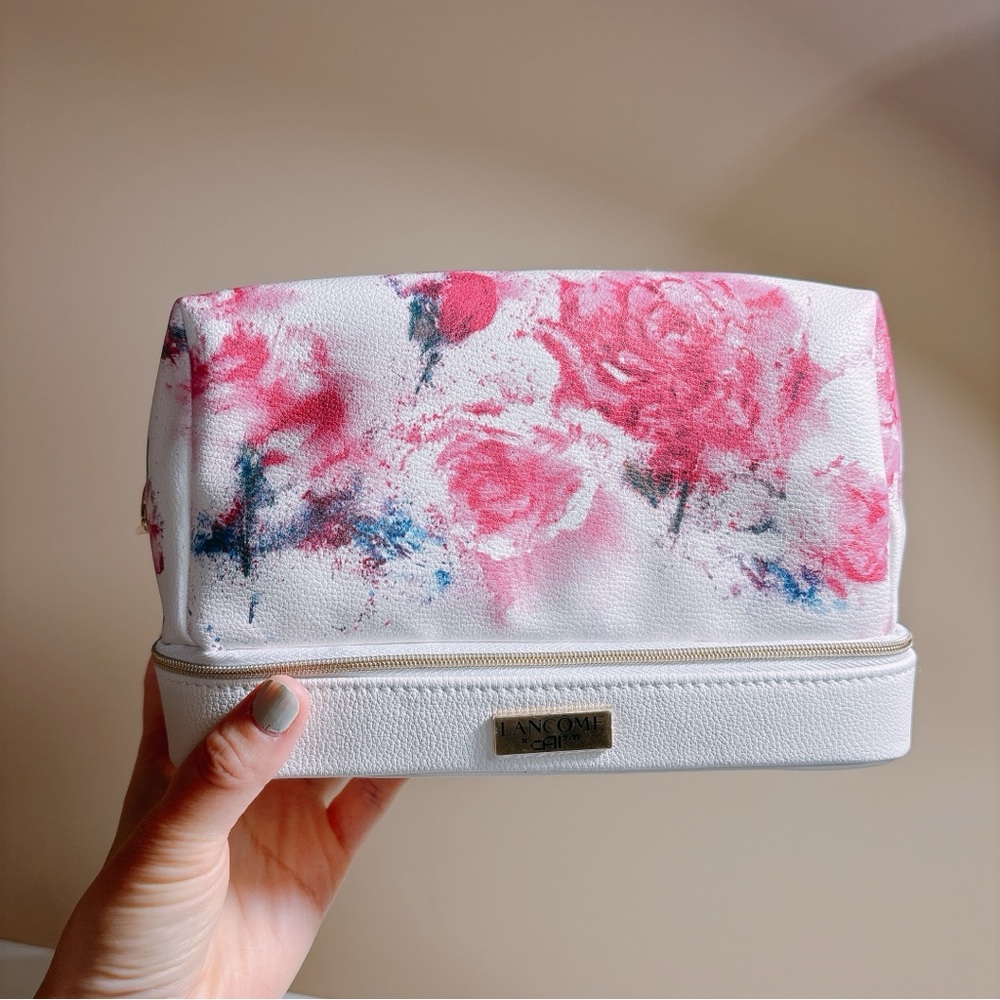 Any 3 for $50 | Lancôme Floral Cosmetic Bag – Double Layer Makeup Organizer